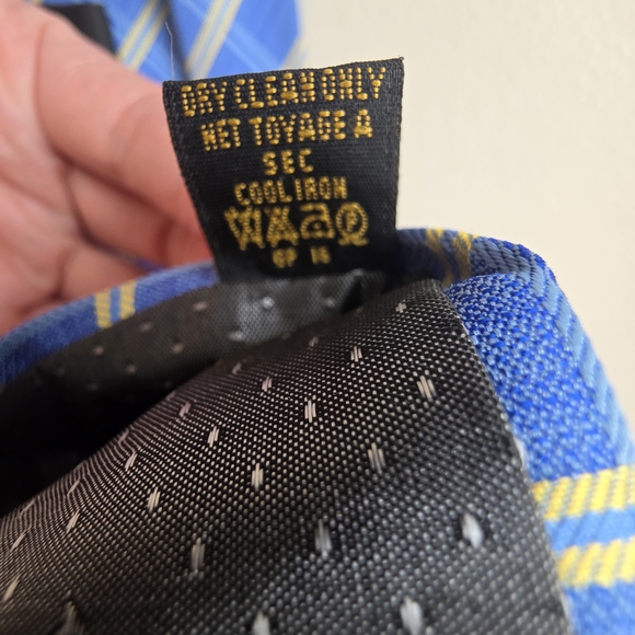 Hugo Boss Blue and Gold Plaid Tie - Picture 13 of 14